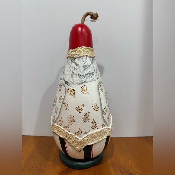 Handmade Santa gourd decoration hand painted - Picture 4 of 9